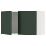 SEKTION Wall cabinet with 2 doors, white/Havstorp deep green, 91x37x51 cm