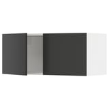 SEKTION Wall cabinet with 2 doors, white/Nickebo matt anthracite, 91x37x38 cm
