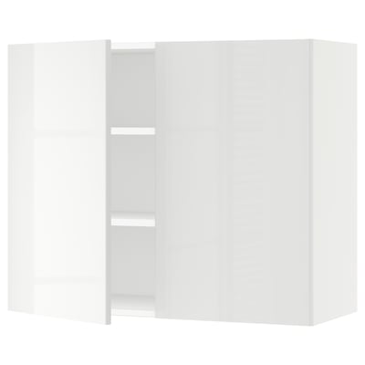 SEKTION Wall cabinet with 2 doors, white/Ringhult white, 91x37x76 cm