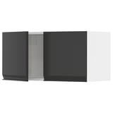 SEKTION Wall cabinet with 2 doors, white/Upplöv matt anthracite, 76x37x38 cm
