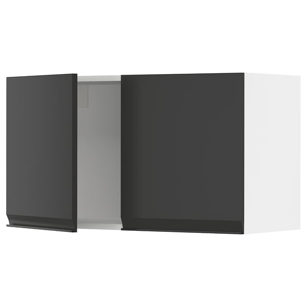 SEKTION Wall cabinet with 2 doors, white/Upplöv matt anthracite, 91x37x51 cm