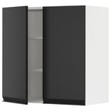 SEKTION Wall cabinet with 2 doors, white/Upplöv matt anthracite, 76x37x76 cm