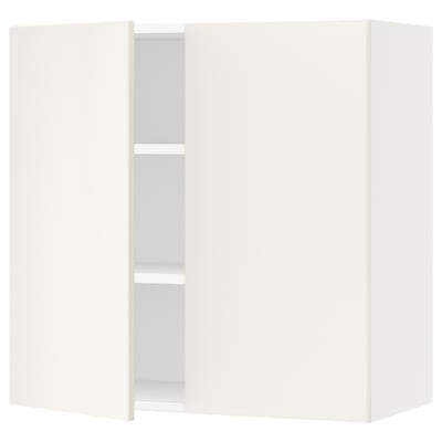 SEKTION Wall cabinet with 2 doors, white/Veddinge white, 76x37x76 cm
