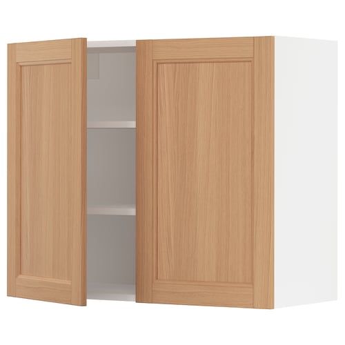 SEKTION oak kitchen cabinet, rectangular, light wood tone, in natural oak finish.