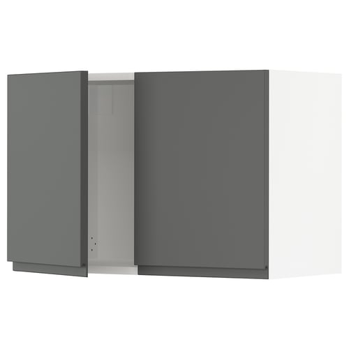 SEKTION kitchen cabinet in dark grey with sleek, handle-less design and sturdy construction.