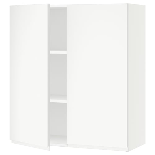 SEKTION white kitchen cabinet - minimalist, single door, matte finish, adjustable shelf.