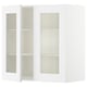 SEKTION Wall cabinet with 2 glass doors, white/Axstad matt white, 76x37x76 cm