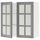 SEKTION Wall cabinet with 2 glass doors, white/Bodbyn grey, 76x37x76 cm