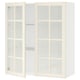 SEKTION Wall cabinet with 2 glass doors, white/Bodbyn off-white, 91x37x102 cm