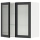 SEKTION Wall cabinet with 2 glass doors, white/Hejsta anthracite reeded glass, 76x37x76 cm