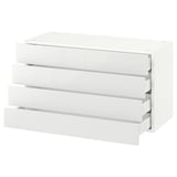 SEKTION Wall cabinet with 4 drawers, white Maximera/Ringhult white, 91x37x51 cm