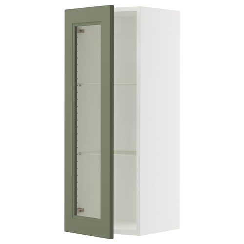 Modern wall cabinet, glass door, adjustable shelf.