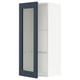 SEKTION Wall cabinet with glass door, white Axstad/matt blue, 46x37x102 cm