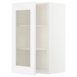 SEKTION Wall cabinet with glass door, white/Axstad matt white, 46x37x76 cm
