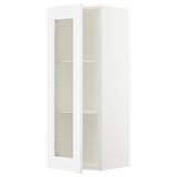 SEKTION Wall cabinet with glass door, white/Axstad matt white, 38x37x102 cm