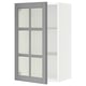 SEKTION Wall cabinet with glass door, white/Bodbyn grey, 46x37x76 cm