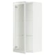 SEKTION Wall cabinet with glass door, white/Hejsta white clear glass, 46x37x102 cm