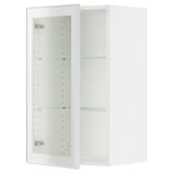 SEKTION Wall cabinet with glass door, white/Hejsta white clear glass, 46x37x76 cm