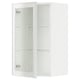 SEKTION Wall cabinet with glass door, white/Hejsta white clear glass, 46x37x76 cm