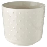 SESAMFRÖN Plant pot, in/outdoor off-white, 12 cm