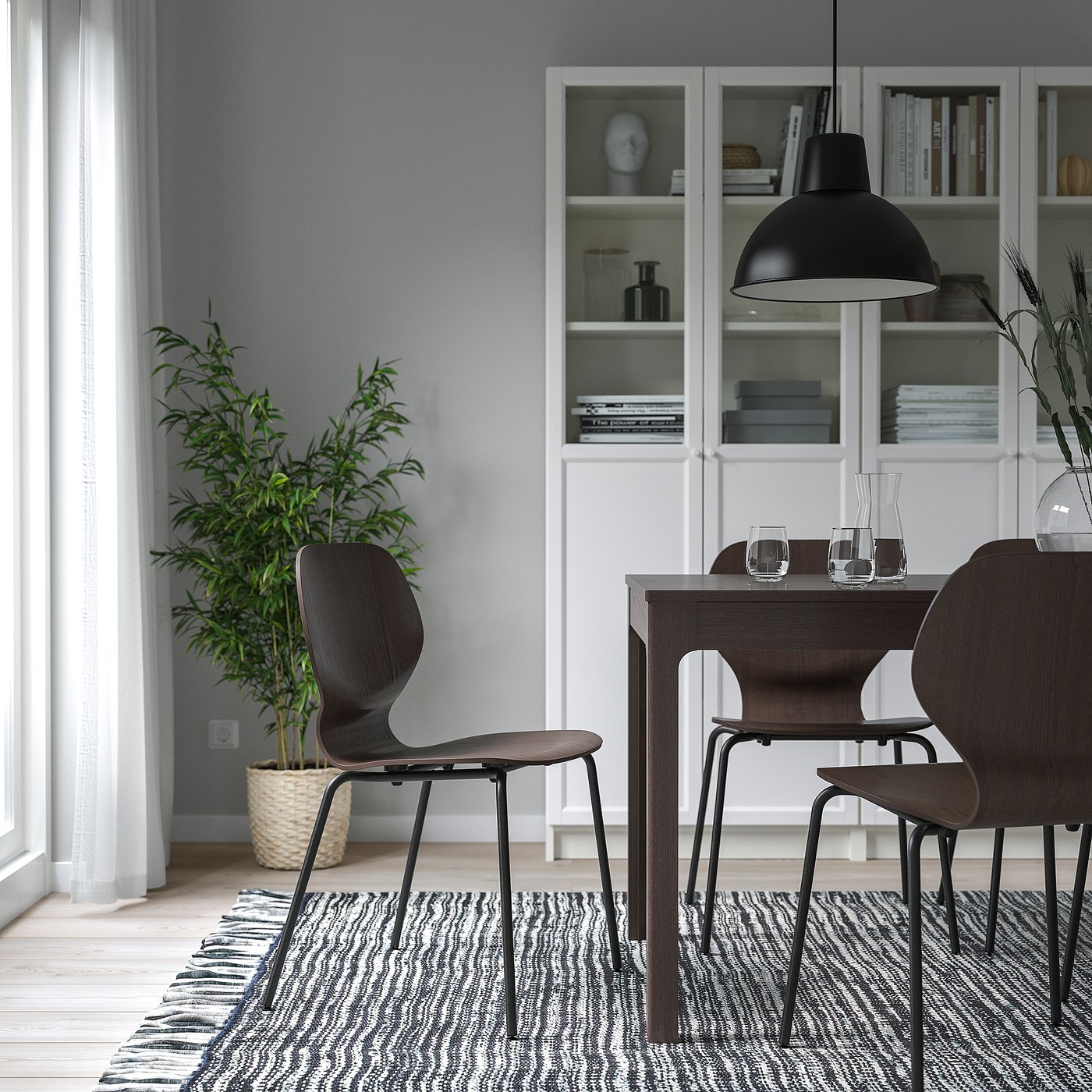 SIGTRYGG chair, dark brown/Sefast black - IKEA