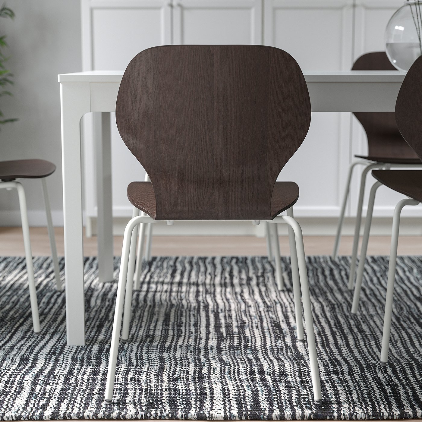 SIGTRYGG chair, dark brown/Sefast white - IKEA