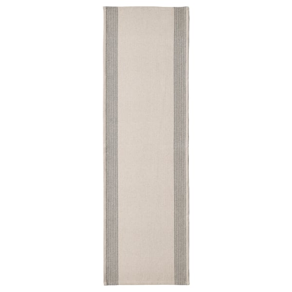 SILVERARV Table-runner, blue/beige, 45x150 cm
