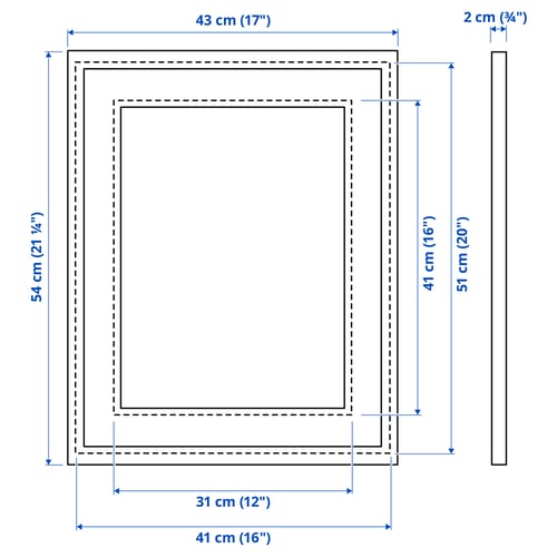 Illustration with measurements for the product: SILVERHÖJDEN.