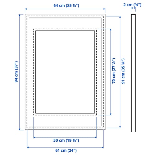 Illustration with measurements for the product: SILVERHÖJDEN.