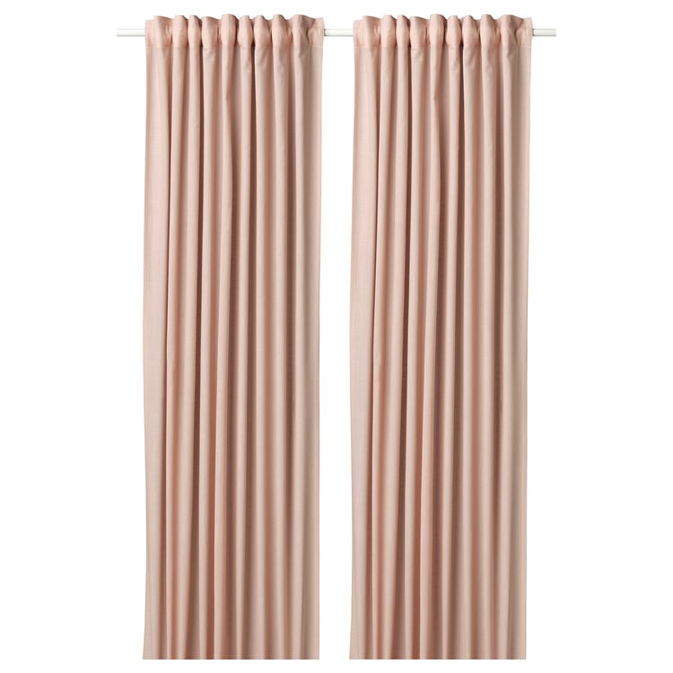 SILVERLÖNN Sheer curtains, 1 pair, light pink, 145x250 cm IKEA