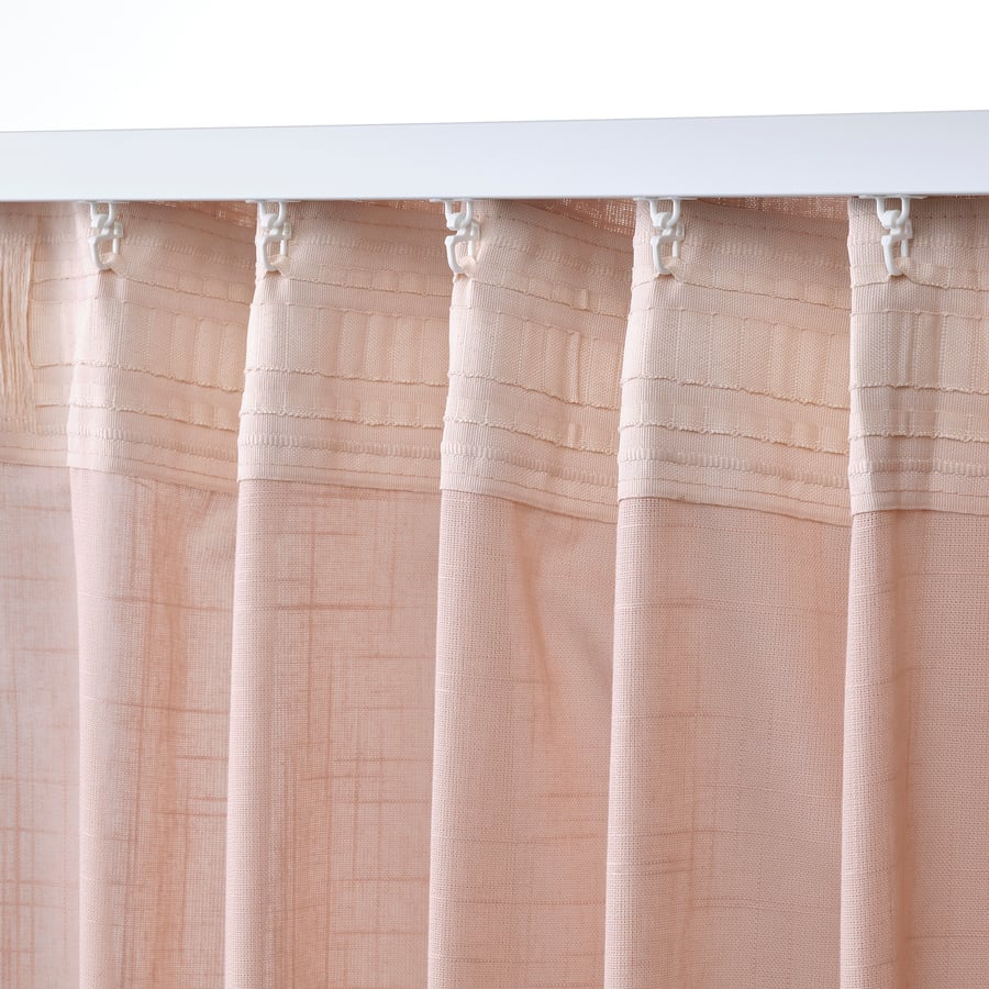 SILVERLÖNN Sheer curtains, 1 pair, light pink, 145x250 cm IKEA