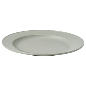 SIMKRABBA Plate, plastic/green-grey, 27 cm