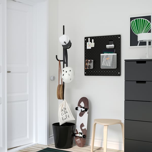 SKÅDIS Pegboard combination, black, 56x56 cm