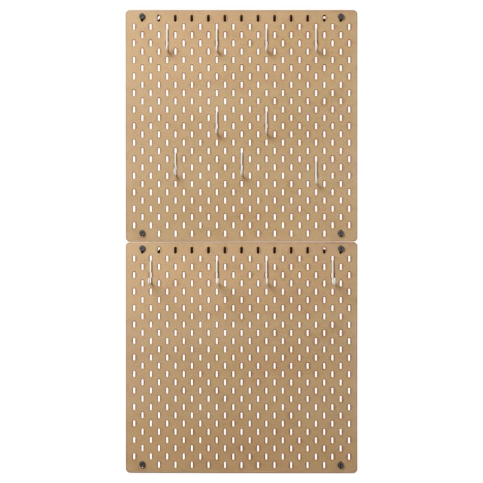 SKÅDIS pegboard combination, wood, 56x112 cm IKEA