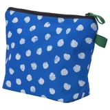 SKOGSSALLAT Toiletry bag, blue/white/dotted