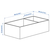 SKUBB Box, set of 3, white, 20x38x12 cm