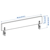 SLÄKT / NATTAPA Bed frame w guard rail+slat bd base, white, Twin