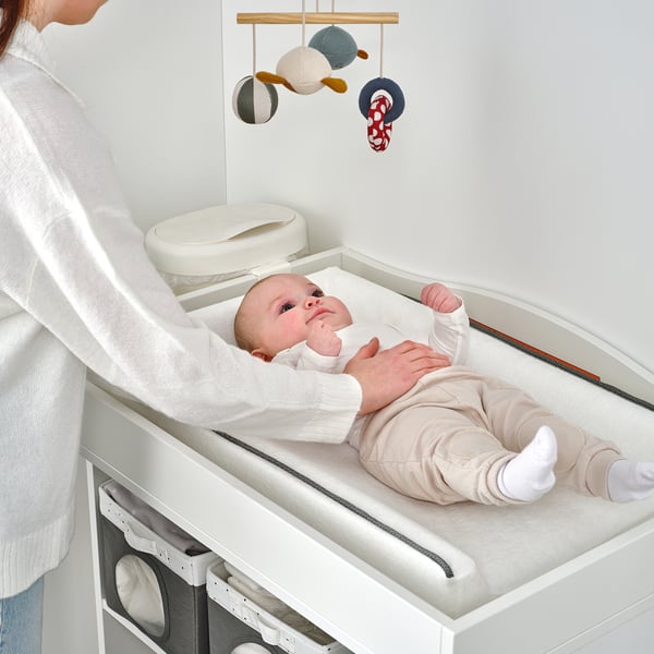 SMÅGÖRA Changing table/bookshelf, white