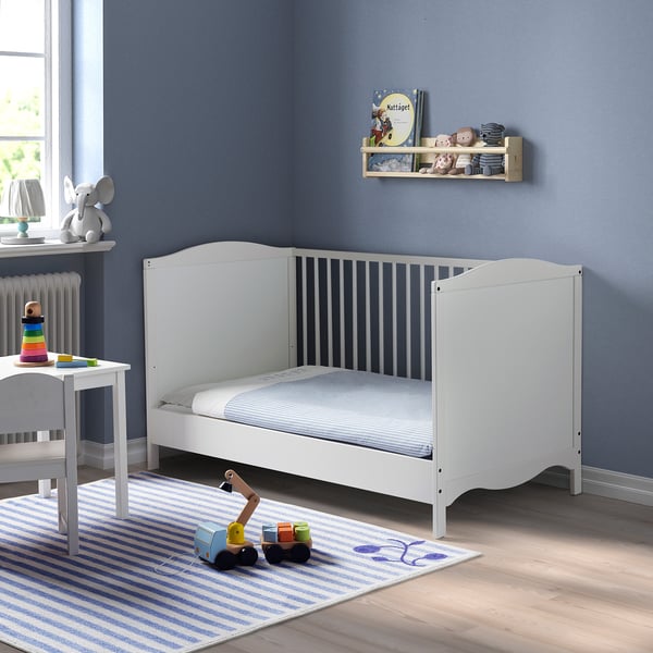 SMÅGÖRA Cot, white, 70x132 cm