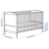 SMÅGÖRA Cot, white, 70x132 cm