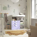 SMÅSTAD Changing table, white lilac/with 3 drawers, 90x80x100 cm
