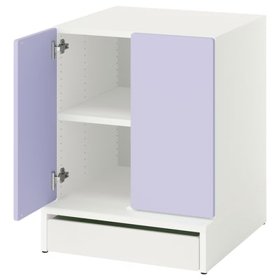SMÅSTAD / UPPFÖRA Cabinet, white lilac/with 1 shelf, 60x65x76 cm