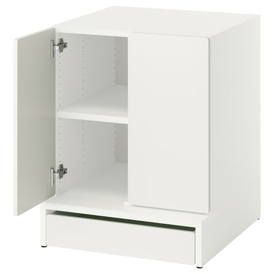 SMÅSTAD / UPPFÖRA Cabinet, white white/with 1 shelf, 60x65x76 cm