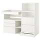 Option: SMÅSTAD / UPPFÖRA Changing table, white white/with bookcase, 150x80x136 cm