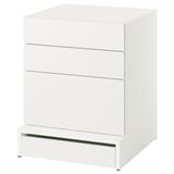 SMÅSTAD / UPPFÖRA Chest of 3 drawers, white/white, 60x65x76 cm