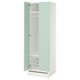 SMÅSTAD / UPPFÖRA Wardrobe, white/light green, 60x65x196 cm