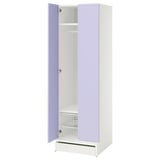 SMÅSTAD / UPPFÖRA Wardrobe, white/lilac, 60x65x196 cm