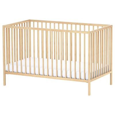 SNIGLAR Cot, beech, 70x132 cm