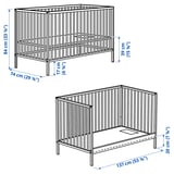 SNIGLAR Cot, beech, 70x132 cm