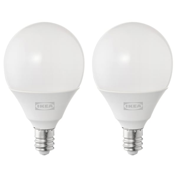 SOLHETTA LED bulb E12 250 lumen, globe opal white